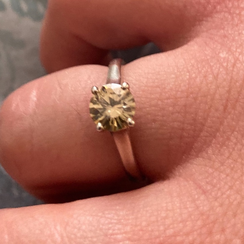 2ct champagne Moisanite ring